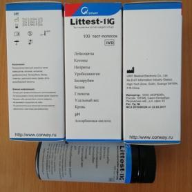 Тест-полоски Littest-11G  100 шт./уп для мочевого анализатора UriLit- 500C, Urilit 150